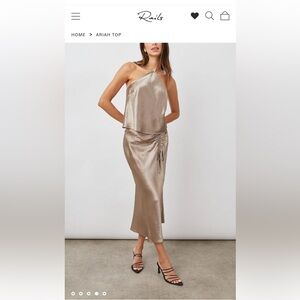 Rails Ariah textured crepe tank in Latte